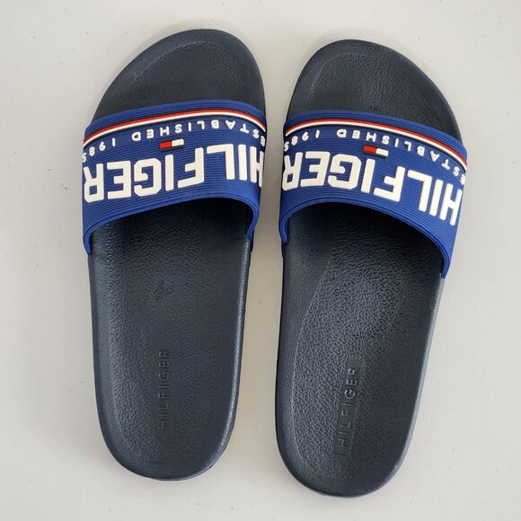 NEW Tommy Hilfiger Slides Sandal Size 8 Blue - Picture 4 of 6